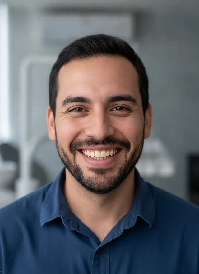 Ilustración de sonrisa con dientes amarillentos antes de un blanqueamiento dental